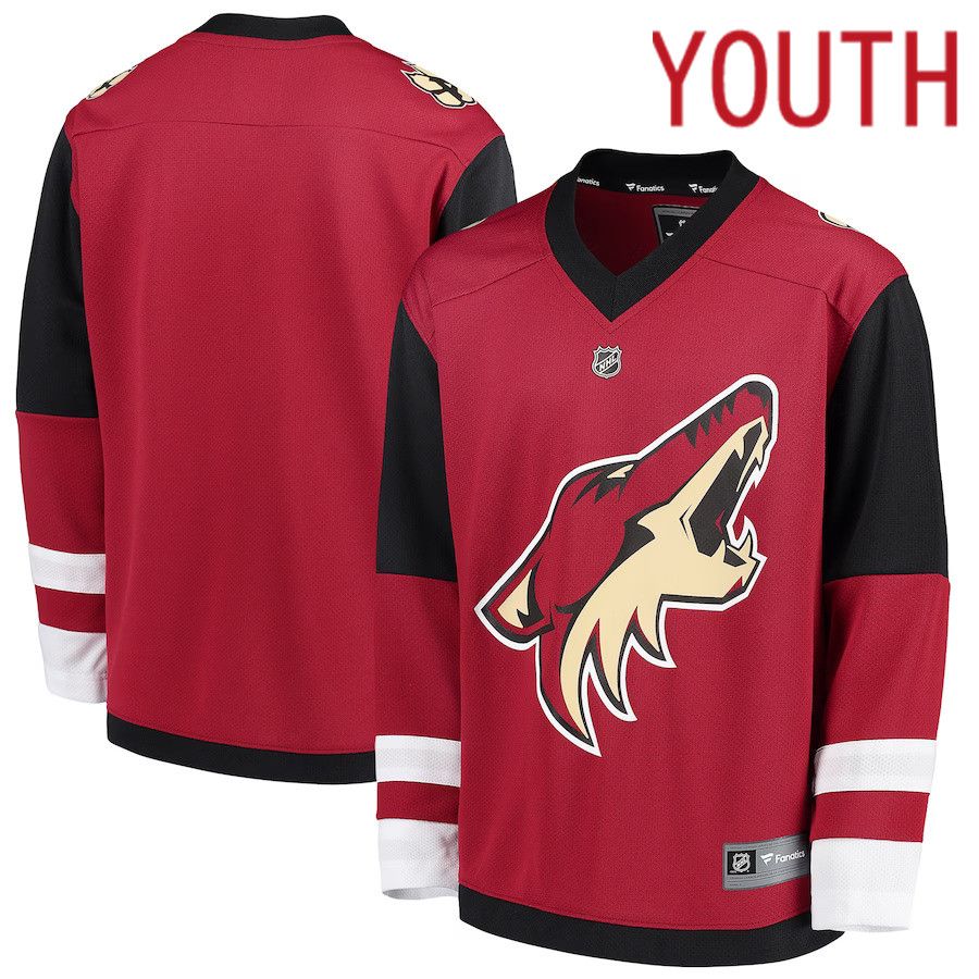 Youth Arizona Coyotes Fanatics Branded Red Home Replica Blank NHL Jersey->youth nhl jersey->Youth Jersey